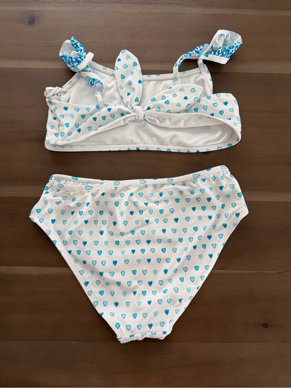 Roller Rabbit Girls 2 Piece Heart Bikini Size 10/12 - Picture 2 of 3